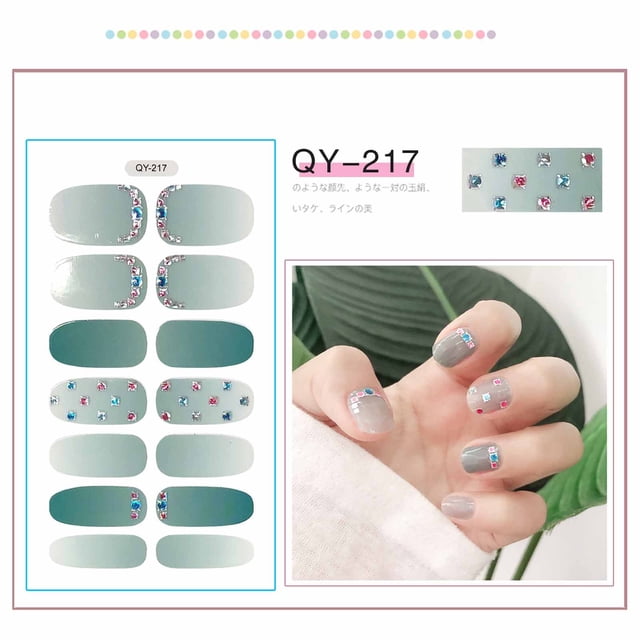 PVCS Butterfly Nail Sticker Full 3D Gradient Finished Nail Polish Film Nail Sticker