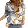 thumbnail image 2 of Tittly Womens Shirts Blouses for Women Fashion Women's Loose Button Solid Lapel Long Sleeves T Shirt Blouse Tops Tshirts Shirts Long Sleeve Shirts Gold 4XL, 2 of 8