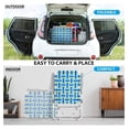 thumbnail image 5 of Patio Lawn Chairs Folding Set of 2, Metal Webbed Folding Chair Outdoor Beach Chair Portable Camping Chair for BBQ, Fishing,Yard, Garden(Blue), 5 of 7