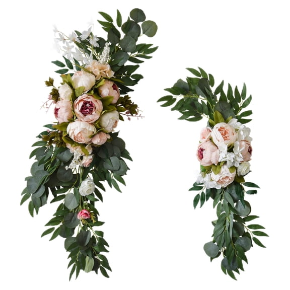 Wedding Arch Flower, Artificial Floral Display Arch Floral Arrangement for Backdrop window and wall Reception Decoration