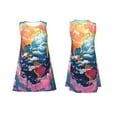 thumbnail image 7 of Uemuo Colorful Whimsical Earth Pattern Women’s Sleeveless Dress – Casual Summer A-Line Dress, Stylish and Comfortable Sundress for Hot Weather, 7 of 7