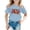 Light Blue, variant on YUEHUA Shirts for Girls 10-12 Girls Summer Short Sleeve T Shirt Loose Fit Casual Top With Basketball Print Round Neck Tee for Big Kids Youth, Size 120