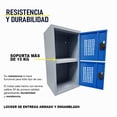 thumbnail image 4 of Locker Casillero Multiusos Alvek 2 Puertas Tipo Cuadro Color Azul — Sistema para Candado, 4 of 7