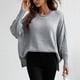 thumbnail image 4 of Suéteres para mujer Suéteres de otoño Cuello redondo Abrigo de moda Top Cuello redondo Suelto Manga larga Abrigo dividido Odeerbi ODB-5, 4 of 8