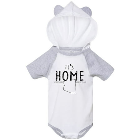 

Inktastic It s Home- Arizona State Outline Distressed Text Gift Baby Boy or Baby Girl Bodysuit