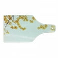 thumbnail image 1 of Yellow Cutting Board, Flower Tree Branches Bloom Blossoming in Spring Garden Sun Rays Nature Theme Home, Tempered Glass Cutting and Serving Board, Wine Bottle Shape, Yellow Brown, by Ambesonne, 1 of 1
