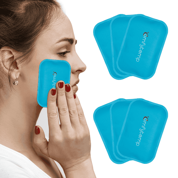 Comfytemp Small Ice Packs for Face, Eyes, Injuries, Breastfeeding, 6 Pack