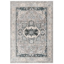SAFAVIEH Artifact Milburn Medallion Polyester Area Rug, Gray/Ivory, 8' x 10'