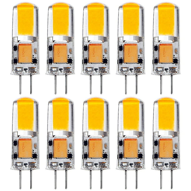 spons gemeenschap Evalueerbaar Luxrite G4 LED Bulb, 12V AC/DC, 20W Halogen, 200 Lumens, 4100K Cool White,  Non-Dimmable, Silicone Shatterproof 10-Pack - Walmart.com
