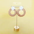 thumbnail image 3 of Her Lab | Handmade Rattan Straw Earrings - Boho Earrings for Women Girls, 3 of 7
