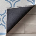 thumbnail image 5 of Well Woven Moroccan Trellis 2'7" x 9'6" Runner Rug Ivory & Dark Blue, 5 of 8