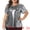 Silver, variant on DARING DIVA Women's Plus Metallic Tops Crew Neck Short Sleeve Party Blouses 1X Silver