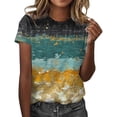 thumbnail image 1 of WEAIXIMIUNG T-Shirt Étoile Mode Décontractée à Manches Courtes d'Été pour Femmes de Noël, 1 of 7