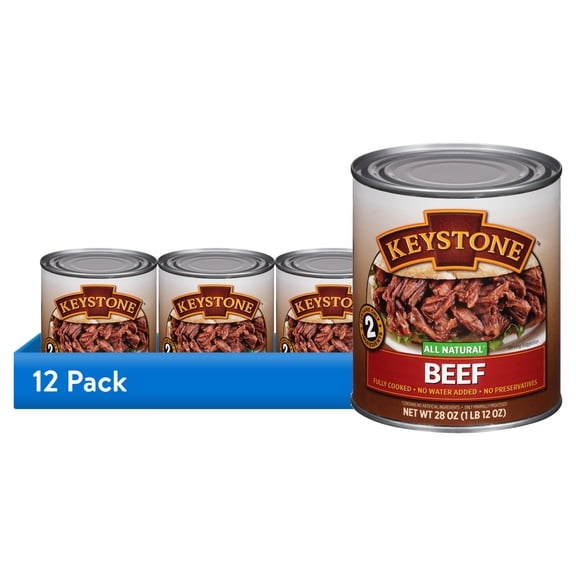 (12 pack) Keystone All Natural Beef, 28 oz Can