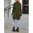 thumbnail image 4 of xiaxaixu Women's Spring Autumn Long Cardigan Solid Color Long Sleeve Open Front Cardigan Jacket, 4 of 8
