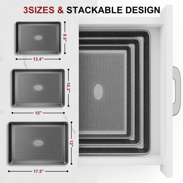 VAVSEA 3-Piece Carbon Steel Nonstick Baking Sheet Set photo 6