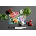 thumbnail image 3 of Roses in Watercolor Glass Cutting Board Large 12 in x 15 in, 3 of 5