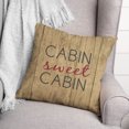 thumbnail image 3 of Creative Products Rustic Cabin Sweet Cabin 18 x 18 Spun Poly Pillow, 3 of 3