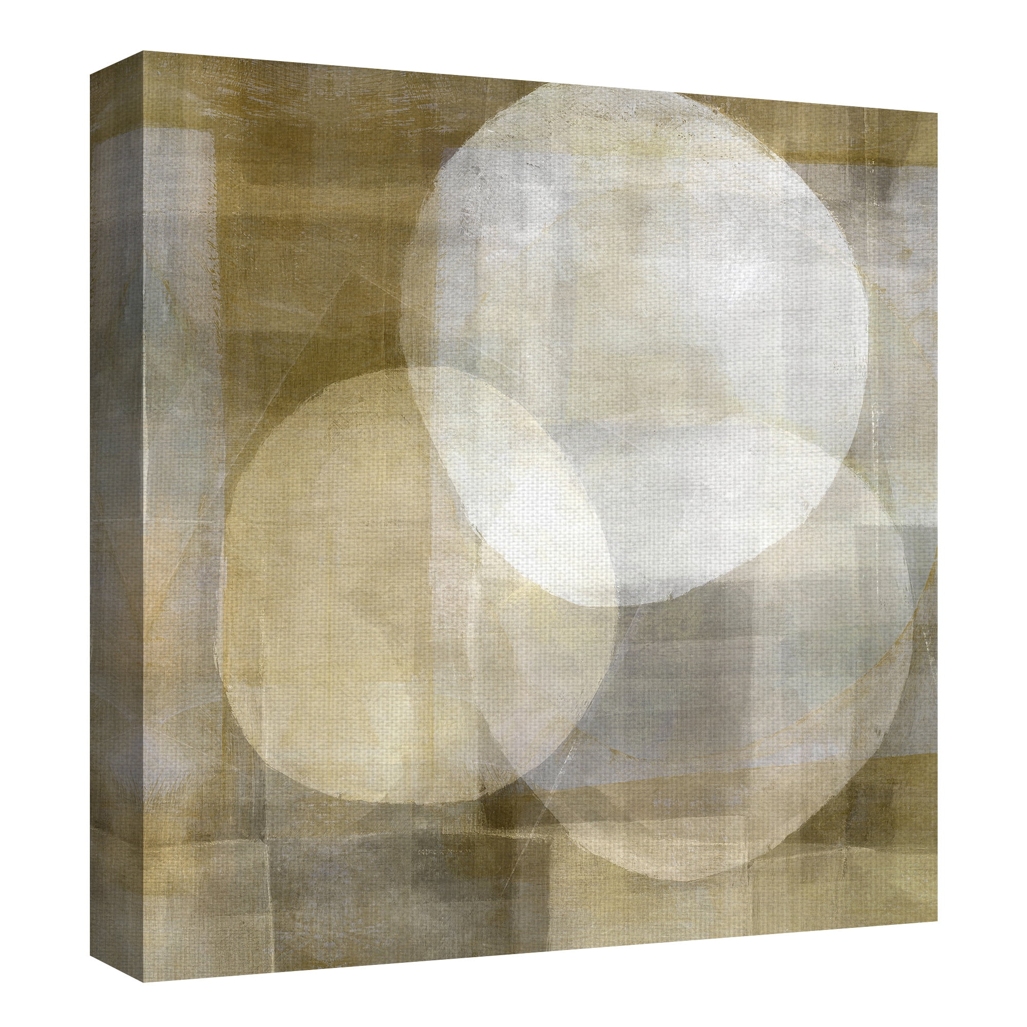 Masterpiece Art Gallery Golden Globes Abstract by Belle Maison Canvas Art Print 35" x 35"