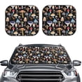 thumbnail image 2 of Daiia Mushrooms and Autumn Leaves 2PCS Car Windshield Sun Shade, Foldable Sun Shield for Car Front Window, Auto Sun Blocker Visor Protector Universal for Truck SUV Pickup-Large, 2 of 7