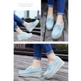 thumbnail image 5 of hopeusnice Women's Suede Loafers Slip On Wedge Shoes Comfortable Breathable Bowknot Tassel Flatform Walking Shoes Gray 38, 5 of 6
