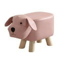 thumbnail image 2 of Reposapiés otomano tapizado con forma de animal, taburete cambiador para sofá o casa. perro rosa, 2 of 9