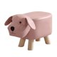 thumbnail image 2 of Reposapiés de animales, bonito taburete de madera maciza, antideslizante, tapizado, otomano para perro rosa, 2 of 9
