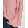 thumbnail image 6 of SSLR Oversized Sweaters for Women Turtleneck Sweater Drop Shoulder Knit Long Lantern Sleeve Pullover Sweater, 6 of 8