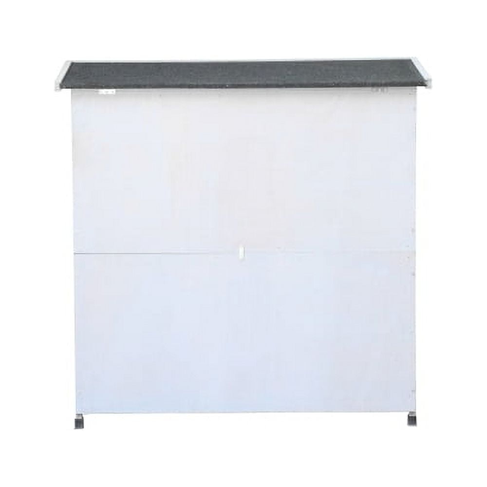 Rabbit Hutch Outdoor, 2-Story Rabbit Cage Indoor with Run, Bunny Cage with 2 Removable No-Leak Trays, Pet Cages with Non-Slip Ramp, Waterproof Roof, Fence, for Small Animals