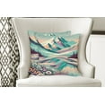 thumbnail image 5 of Ambesonne Lake Throw Pillow Cover Pack of 2, Snowy Mountain Dreamland Print, 2 Pcs-18"x18", Seafoam Coral Plum, 5 of 5