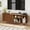 Walnut, variant on 71 Inch TV Stand with Power Outlet for TVs up to 80 Inch, Entertainment Center with Storage and Adjustable Shelves, Media Console with Sliding Doors for Living Room, Black