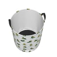 thumbnail image 3 of Balery Cute Avocado Yoga Round Laundry Basket with Handles Waterproof Freestanding Laundry Hamper for Clothes Toys in the Dorm and Family-Medium, 3 of 8