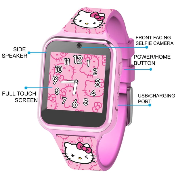 Accutime Hello Kitty Kids Smart Watch 40mm Pink Plastic Case with