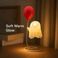 thumbnail image 6 of 3D Printed Ghost Figurine With Red Balloon, Tabletop Desk Shelf Ornament, Non Light Version, Style A., 6 of 9
