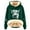 Dark Green, variant on Fall Hoodies for Womens Drawstring Cattle Print Winter Thick Woolen Wool Jacket Hooded Sweatshirt Blouses