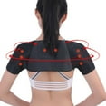 thumbnail image 2 of Self-Heating Double Shoulder Support, Adjustable Soft Shoulder Pad Braces Belt Magnetic Therapy Strap, for Frozen Shoulder Pain Relief, Torn Rotator Cuff, Dislocated AC Joint, Sprain, Tendinitis, 2 of 10