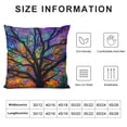 thumbnail image 6 of Acheng  Colorful Watercolor Spring Life Tree Farmhouse Pillow Cover  Decorative Square Throw Pillow Cover  for Sofa Couch Decoration White, 6 of 6