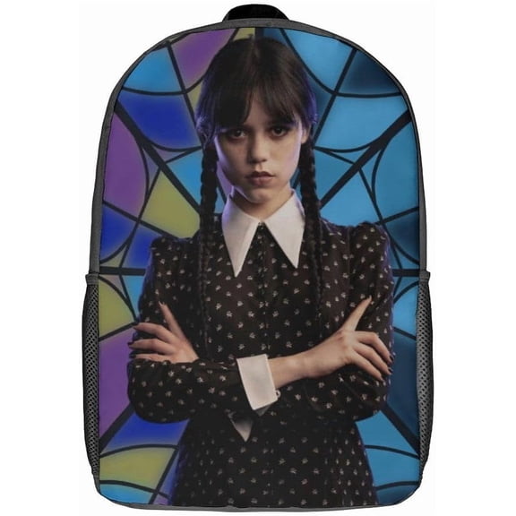 Wednesday Addams School Backpack Shoulder Bag Casual Daypack Student Bookbag Lightweight Laptop Backpacks-XTYD2187
