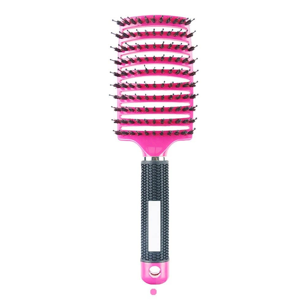 Lot De 10 Brosses à Cheveux Rondes - 8 Roses + 2 Bleues - Pour Massage Du Cuir Chevelu Et Démêlage