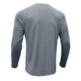 thumbnail image 5 of Hanerdun Men Solid Casual T-Shirts Male Long Sleeve Tee Tops Light Gray S, 5 of 6
