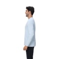 thumbnail image 4 of Zfeel Men Long Sleeve Poly T-Shirt, Pure Dry Fit High Performance Crewneck Tee, Light Blue, S, 4 of 5