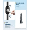 thumbnail image 3 of Outdoor Patio Umbrella With UV Protection - Waterproof 9-Foot Market Umbrella for Garden, Deck, Pool & Backyard, Heavy Duty Aluminum Pole, 3 of 5