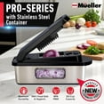 thumbnail image 2 of Mueller Pro-Series 10-in-1, 8 Blade Stainless Steel Multi Vegetable Chopper And Mandoline Slicer, Kitchen Tools and Gadgets, Food and Veggie Chopper, Mincer, Dicer, French Fry Cutter, Black, 2 of 6