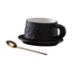 thumbnail image 4 of Taza de cerámica para café, leche, con asa suave para café con leche, té, leche, zumo y té. Negro, 4 of 9