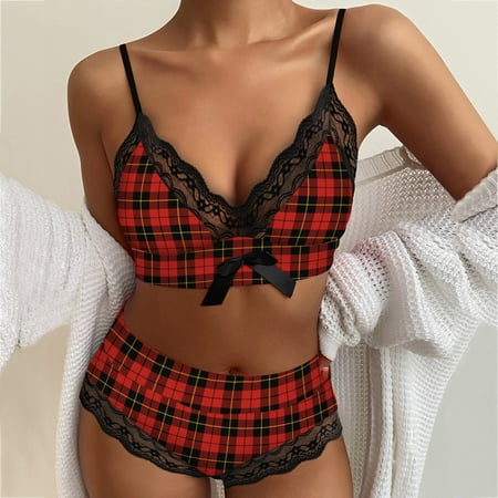 

Women Leopard Print Bowknot Decor With Lace Sexy Bra Suit And Sets