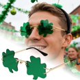 thumbnail image 2 of Triflora Sunglasses Unique Green Four Leaf Pattern St Patrick's Day Sunglasses Suitable For Both And Party Use., 2 of 5