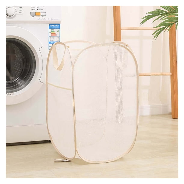 Cesto plegable for la colada, cesta grande de malla for ropa con asas reforzadas for facilitar el transporte
