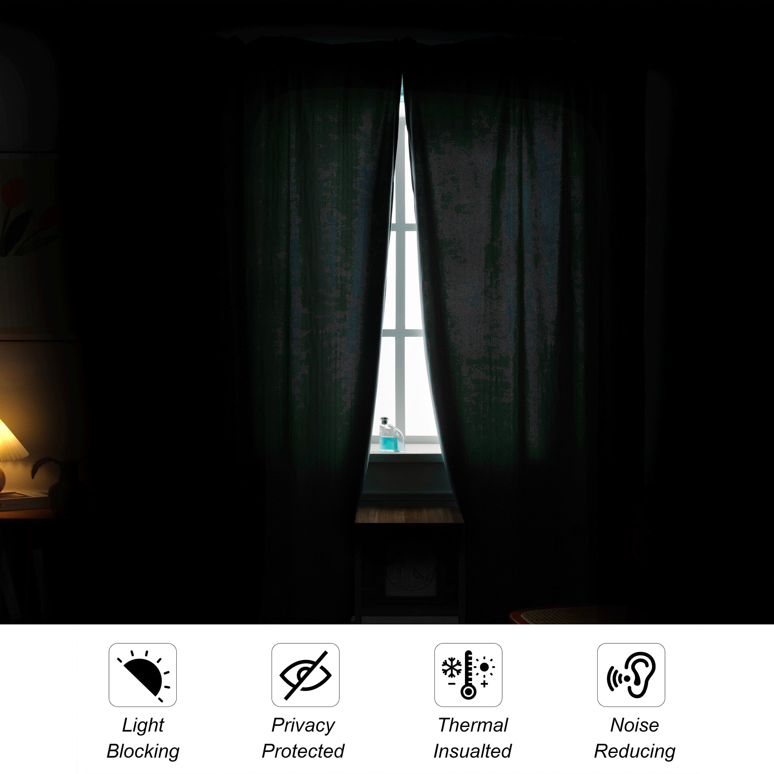 SMILETIME Dark Grey Velvet Curtains with Rod Pocket Thermal Insulated Soft Privacy Room Darkening Velvet Drapes for Bedroom and Living Room, Set of 2 Panels, 52 x 84 Inches Long