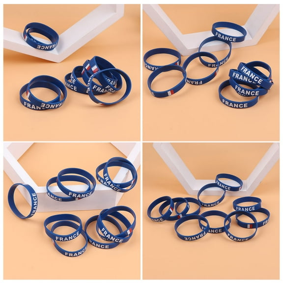 Masteelf  10 Pcs Silicone Bracelets Play Wristbands Pride Child Men Women