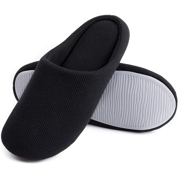 Men's Daniel Waffle Knit Memory Foam Scuff Slipper